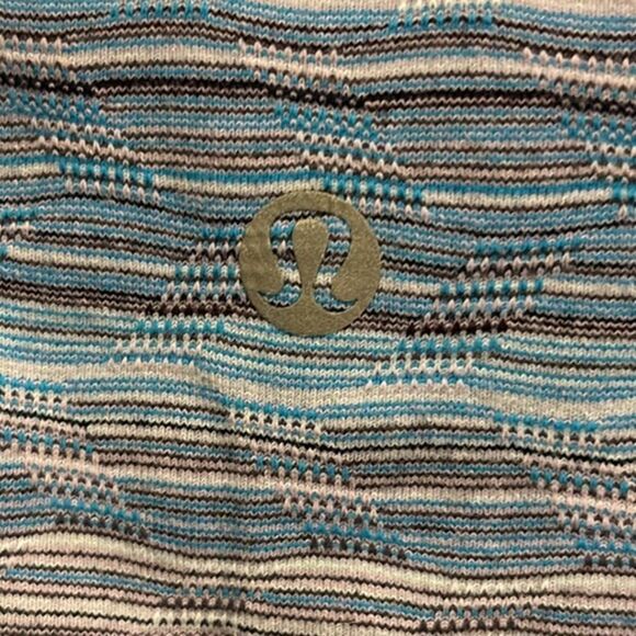 Lululemon Wunder Under (Hi-Rise) in Wave Twist Lilac Caspian Blue *HEMMED CROP - Picture 6 of 7